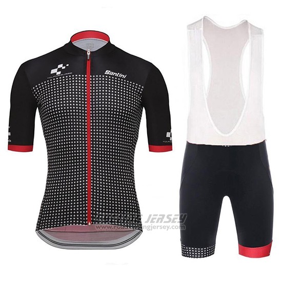2018 Cycling Jersey Tour de Suisse Helvetia Black Red Short Sleeve and Overalls